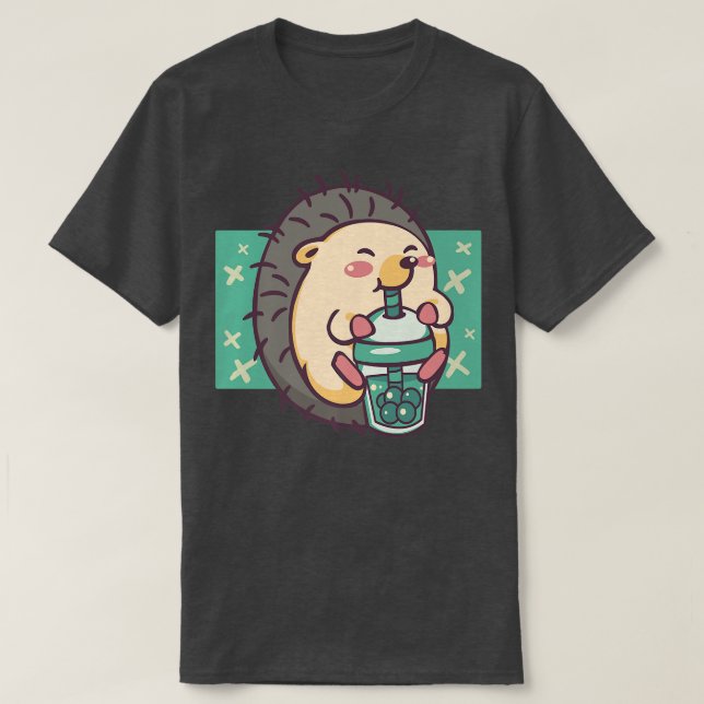 Blubble Tea Igel Funny Boba Tea 450 T-Shirt (Design vorne)