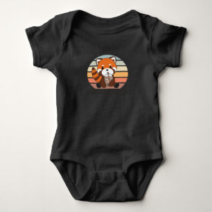 Blubble Tea Red Panda Chocolate Niedlicher Tiere B Baby Strampler