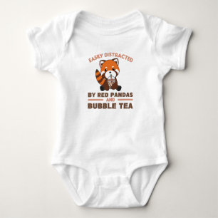 Blubble Tea Red Panda Chocolate Niedlicher Tiere B Baby Strampler