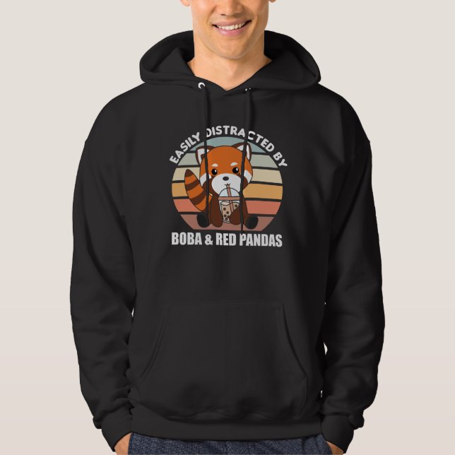 Blubble Tea Red Panda Chocolate Niedlicher Tiere B Hoodie (Vorderseite)