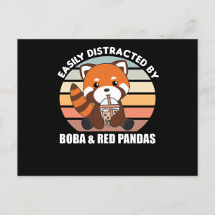 Blubble Tea Red Panda Chocolate Niedlicher Tiere B Postkarte