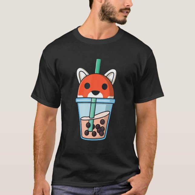 Blubble Tee Fox Boba Pearls Sweet Red Panda Girl (Vorderseite)