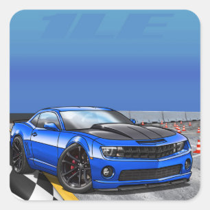 Blue_1LE Quadratischer Aufkleber