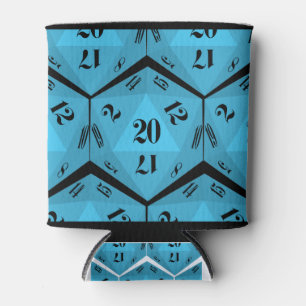 Blue-20-Sided-Dice Muster Dosenkühler
