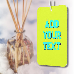 Blue 3D Black Modern Name Trendy Cool Chartreuse Autolufterfrischer