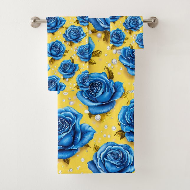 Blue 3d-Rose Badhandtuch Set (Insitu)