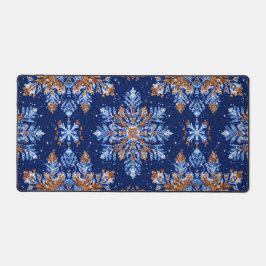 Blue 3d Schneeflocken Desk Mat Schreibtischunterlage