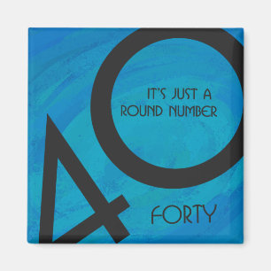 Blue 40 Decade Geburtstag Magnet