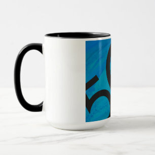 Blue 50 Decade Geburtstag Tasse