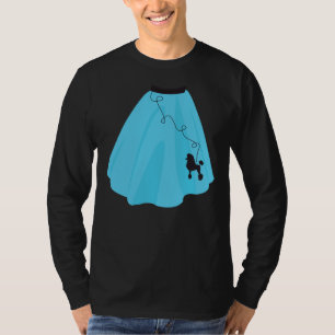 Blue 50er Poodle Skirt T-Shirt