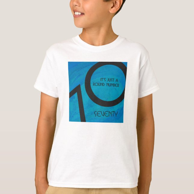 Blue 70 Decade Geburtstag T-Shirt (Vorderseite)