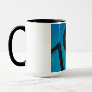 Blue 70 Decade Geburtstag Tasse