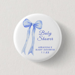 Blue a Bow Es ist eine Boy Baby Dusche Button