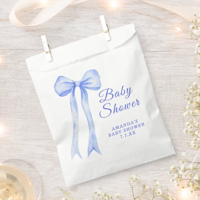 Blue a Bow Es ist eine Boy Baby Dusche Geschenktütchen (Ausgeschnitten)
