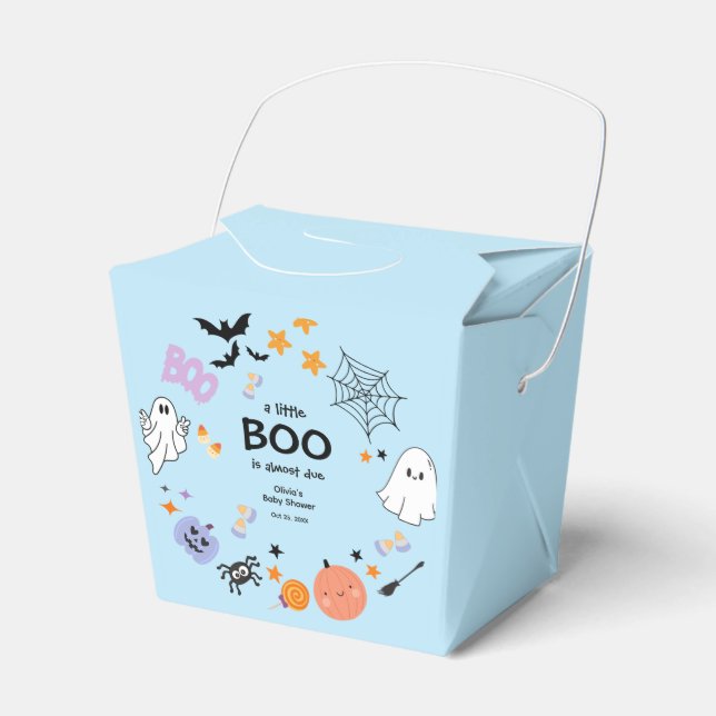 Blue A Little Boo Niedlich Ghost Halloween Kinderd Geschenkschachtel (Vorderseite)
