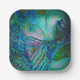 Blue Abalone Motif Pappteller