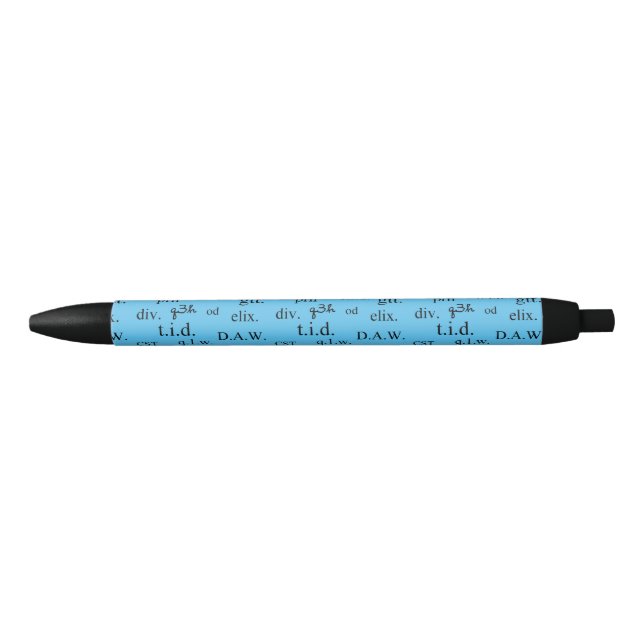 Blue Abbreviations Pen des Apothekers Kugelschreiber (Vorderseite)