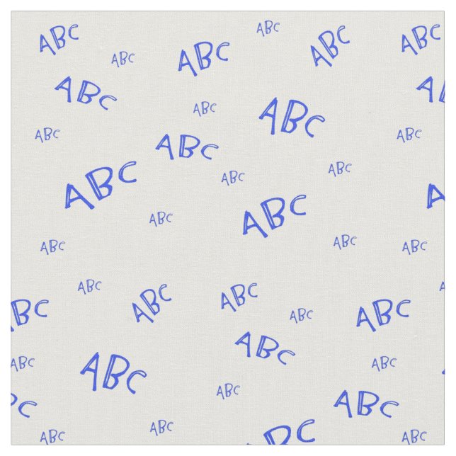 Blue ABC Fabric Stoff (Nahaufnahme)