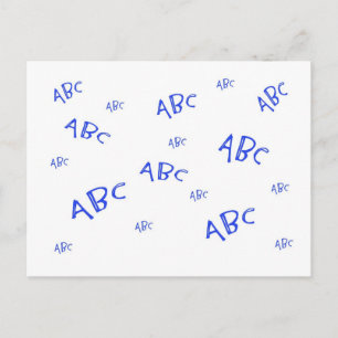 Blue ABC`s Postkarte