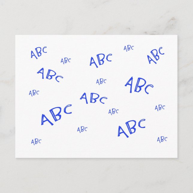 Blue ABC`s Postkarte (Vorderseite)