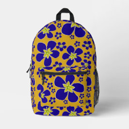 Blue Abend Primrose Druckausschnitt Rucksack