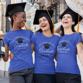 Blue Abschluss Custom Graduate Women's T-Shirt