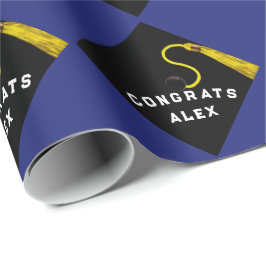 Blue Abschluss Gift Geschenkpapier
