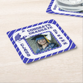 Blue Abschluss Graduate School Party Untersetzer