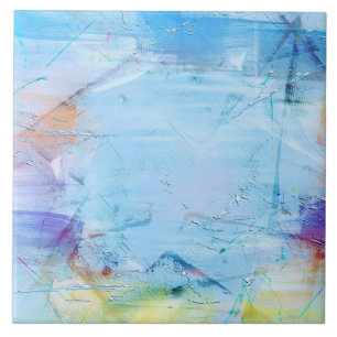 Blue Abstract Design Fliese