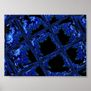 Blue Abstract Design Poster