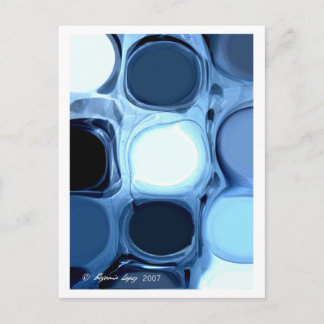 Blue Abstract Postcard Postkarte