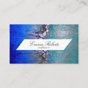 Blue Abstrakt Art Business Card Visitenkarte