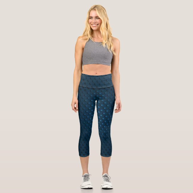 Blue Abstrakt Background Collection Capri Leggings (Vorderseite)