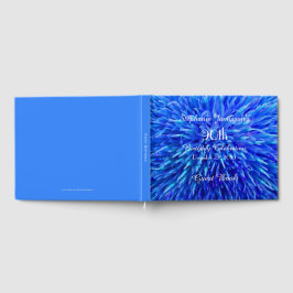 Blue Abstrakt Birthday Party Memory/Guest Book Gästebuch