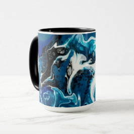Blue Abstrakt Coffee Tasse