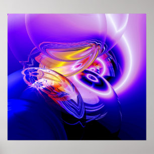 Blue Abstrakt Digital Art Posters Poster