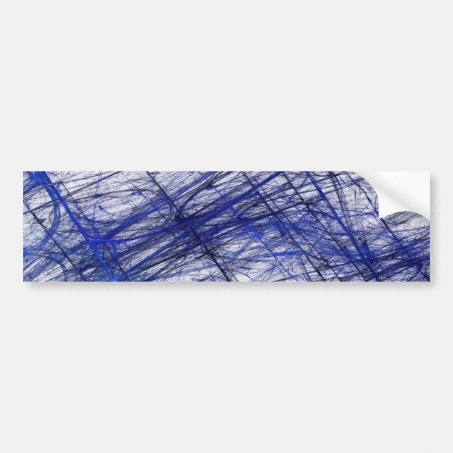 Blue Abstrakt Fraktal Background Autoaufkleber (Vorne)