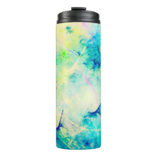 Blue abstrakt Fraktal Hintergrund 3d rendering3d, Thermosbecher