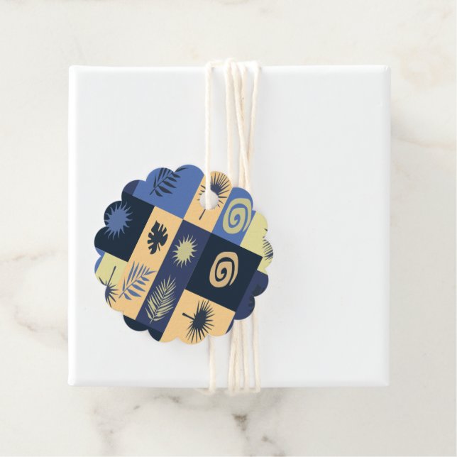 Blue Abstrakt Gift Tag Geschenkanhänger (Beispiel)