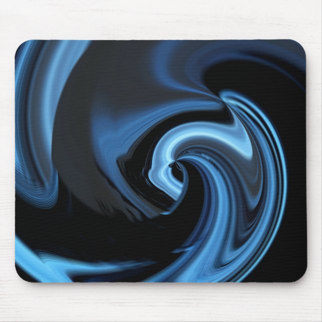 Blue Abstrakt Heart Mousepad (Vorne)
