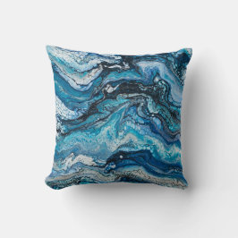 Blue Abstrakt Modern Kissen