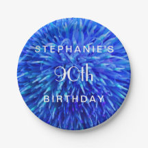 Blue Abstrakt Paper Tellers, 90. Geburtstagsparty