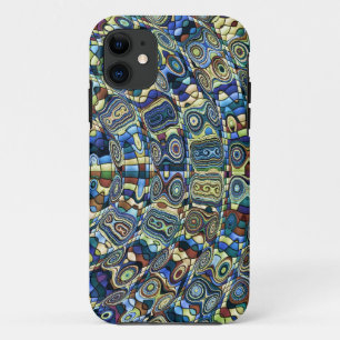 Blue Abstrakt Pond II iPhone Case
