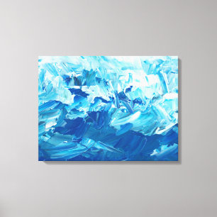 Blue Abstrakt Splash Art Leinwanddruck