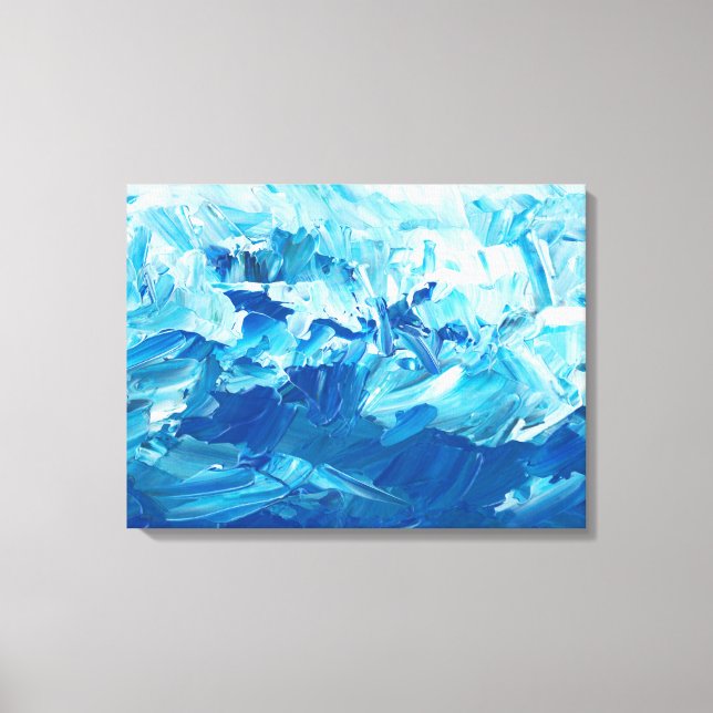 Blue Abstrakt Splash Art Leinwanddruck (Vorderseite)