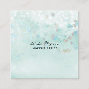 Blue Abstrakt Square Business Card Quadratische Visitenkarte