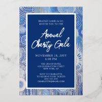 Blue Abstrakt Watercolor Wohltätigkeit Event Gala 