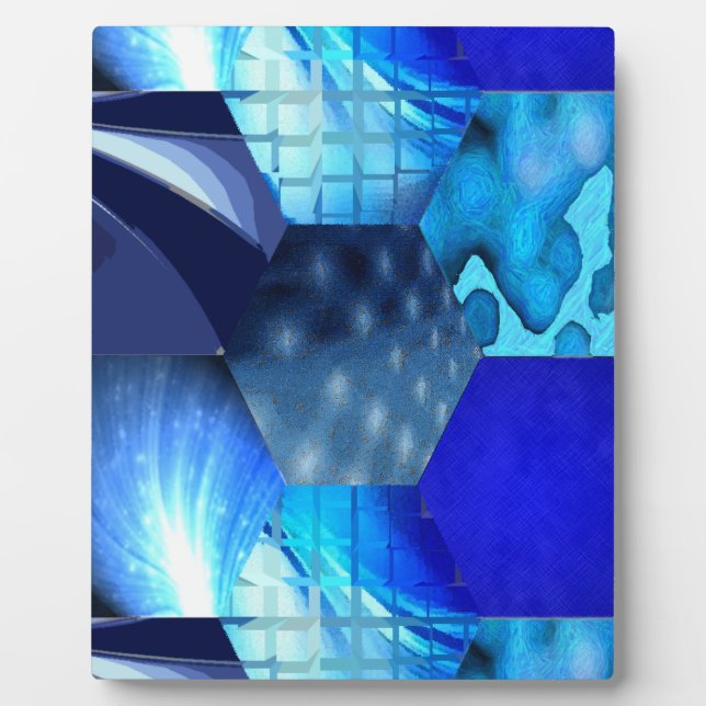 Blue Abstrakte Art Fotoplatte (Vorderseite)