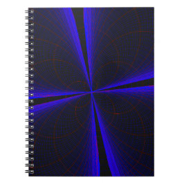 Blue Accent Clover Leaf Geometric Foto Notebook Notizblock