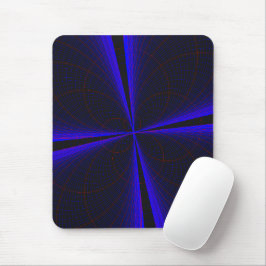 Blue Accent Clover Leaf Geometric Mouse Pad Mousepad